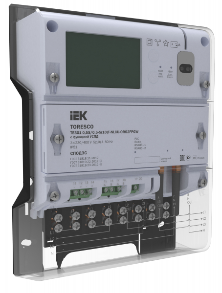 IEK TORESCO Счетчик ЭЭ TE301 0,5S/0,5-5(10)T-NLCU-ORS2FPGW