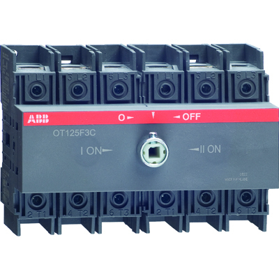 ABB OT125F3C Выключатель-разъединитель реверсивный 3Р 125А без ручки управления