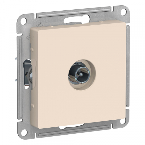 Systeme Electric AtlasDesign Беж Розетка TV проходная 4DB, механизм