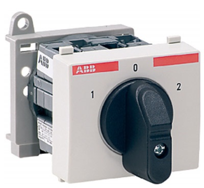 ABB ON Переключатель ONV3М для вольтметра модульный 4-х поз.(0,L1-L2,L2 -L3,L3-L1) (двухуровневый) 25 А