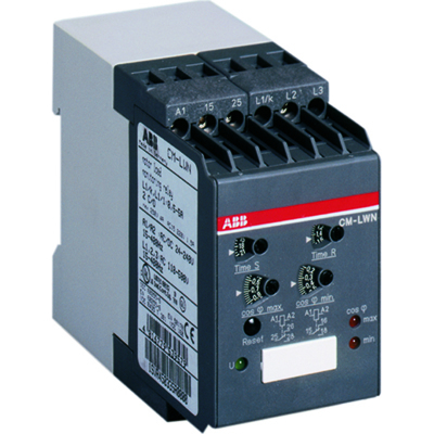 ABB Реле контроля нагрузки двигателя (cosФ) CM-LWN 0.05-5А, питание 480-500В АС, 2ПК