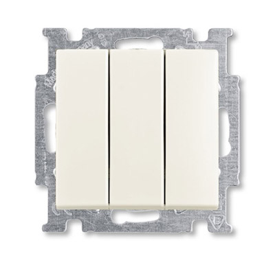 ABB BJB Basic 55 Шале (бел) Выключатель 3-клавишный, 16А