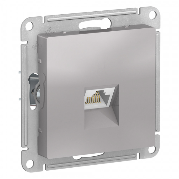 Systeme Electric AtlasDesign Алюминий Розетка компьютерная RJ45, механизм