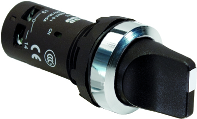 ABB C2SS/C3SS Переключатель C2SS2-30B-01 2-х позиционный черный 1НЗ (90 градусов) с фиксацией