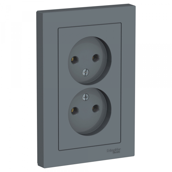 Systeme Electric AtlasDesign Грифель Розетка б/з двойная, 16А, в сборе