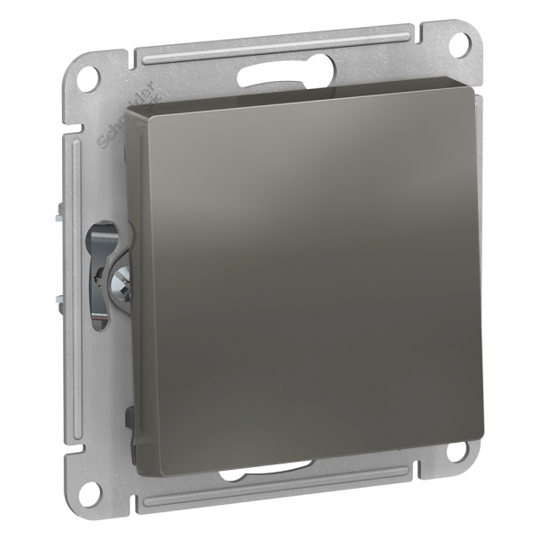 Systeme Electric AtlasDesign Сталь Выключатель 1-клавишный сх.1, 10АХ, механизм