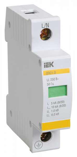 IEK KARAT Ограничитель имп. перенапр. ОПС1-B 1Р In=30kA Un=400B Im=60kA