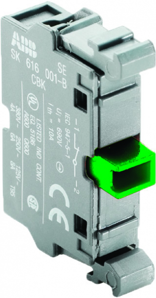 ABB MCB-10G Контактный блок фронтального монтажа 1НО (позолоч)