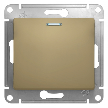 Systeme Electric Glossa Титан Переключатель 1-клавишный с подсветкой, сх.6а, 10АХ
