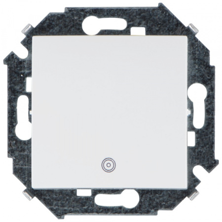 Simon 15 Белый Выключатель кнопочный с пиктограммой, 16А, 250В, винт.зажим