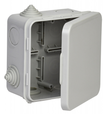 IEK Коробка расп. КМ41256 100х100х50мм о/к IP54 8 вв. (7035)