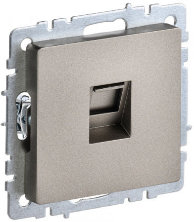 IEK BRITE BASE Шампань Розетка комп. RJ45 кат.6 РК11-БрШ