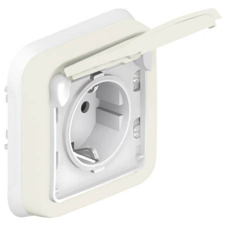Legrand Plexo Белый Розетка с/з с крышкой, винтовой зажим в сборе IP55