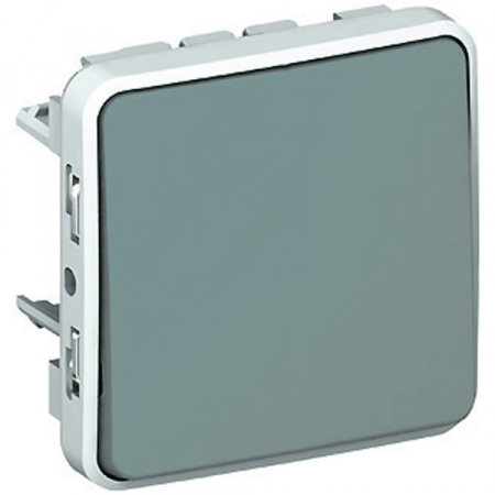 Legrand Plexo Серый Мех Переключатель 1-клавишный IP55