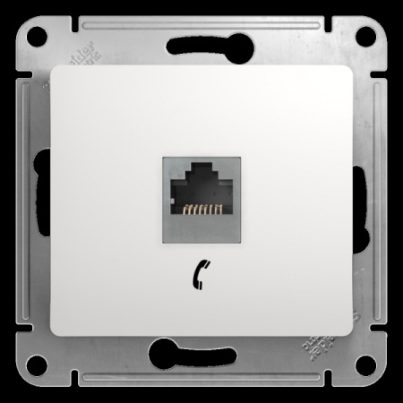 Systeme Electric Glossa Бел Розетка телефонная RJ11