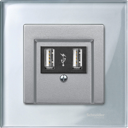 Schneider Electric Merten SM M-Elegance Стекло Серебро Рамка 1-ая