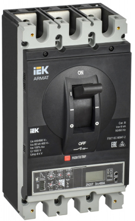 IEK ARMAT Автоматический выключатель в литом корпусе 3P H 85кА 400А эл. пр.