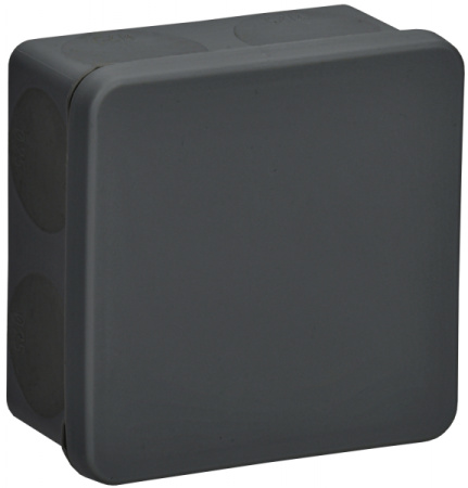 IEK Коробка расп. КМ42455 о/п 100х100х50мм IP67 8 вв. черная