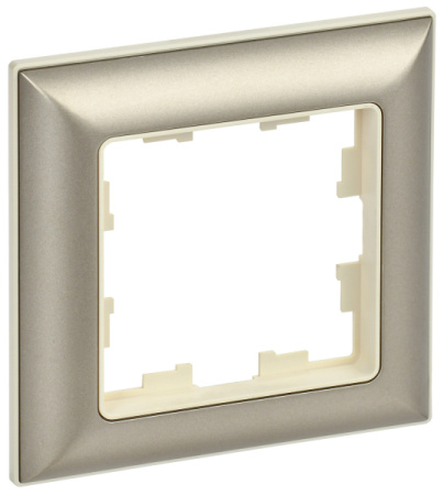 IEK BRITE DECOR Шампань/беж 3D-форма Рамка 1-м РУ-1-Бр