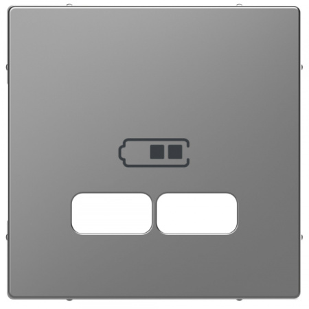 Schneider Electric Merten D-Life Нержавеющая Сталь Накладка центральная для USB механизма 2,1А