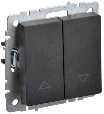 IEK BRITE BASE Черный Выключ. жалюзи 10А ВС10-1-5-БрЧ