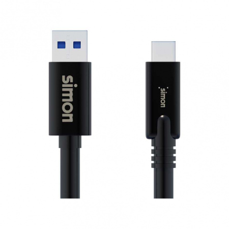 Simon Brico Черный Кабель USB A-C v3.1, 1м