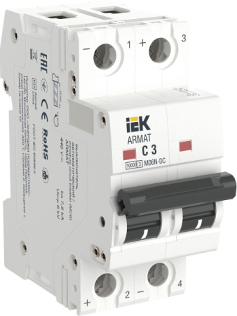 IEK ARMAT Автоматический выключатель M06N-DC 2P C 3А
