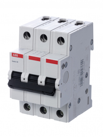ABB Выключатель автоматический 3P, 10A, C, 4,5кА, BMS413C10