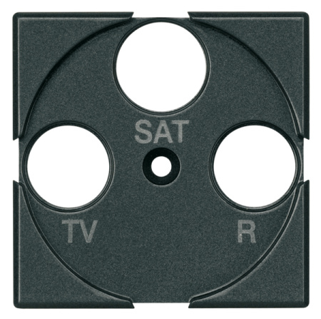 BT Axolute Антрацит Панель лицевая для розеток TV + FM + SAT