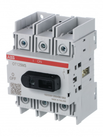 ABB OT125M3 Выключатель-разъединитель 3P 125А, на DIN-рейку или монтажную плату