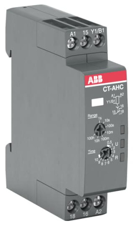ABB Реле времени CT-AHC.12 компактное (задержка при отключ.) 24-48B DC, 24- 240B AC (7 диапазонов времени 0,05с...100ч) 1ПК