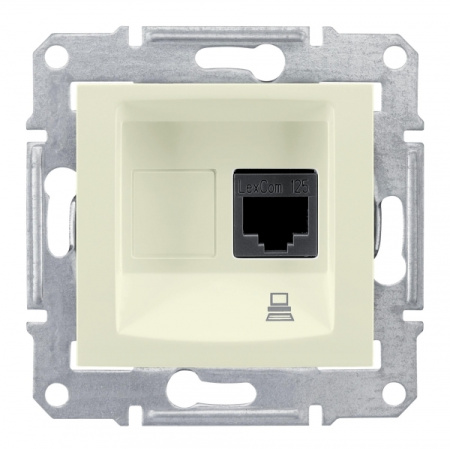 Schneider Electric Sedna Беж Розетка компьютерная 1-ая RJ45 кат. 5e UTP