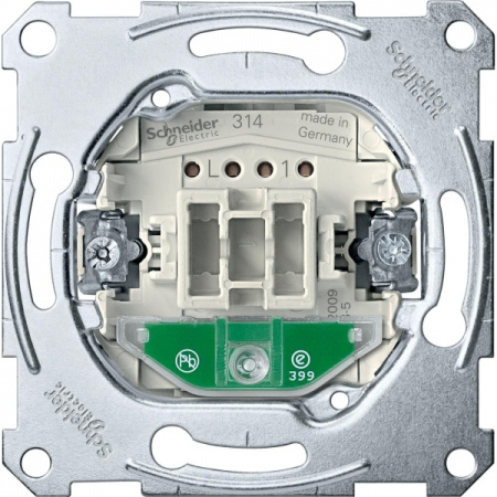 Schneider Electric Merten Механизм переключателя 1-клавишного с подсветкой, сх.6, 16AX