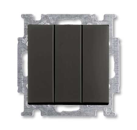 ABB BJB Basic 55 Шато (чёрн) Выключатель 3-клавишный, 16А