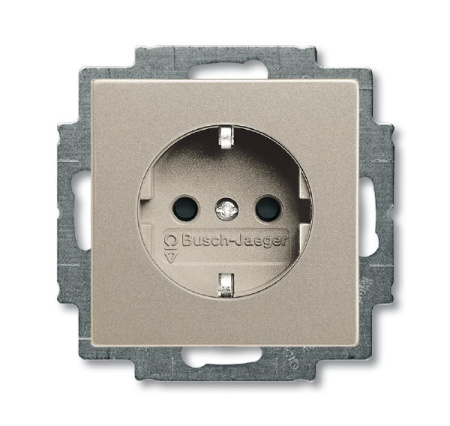 ABB BJB Basic 55 Шамп Розетка с/з с защитными шторками
