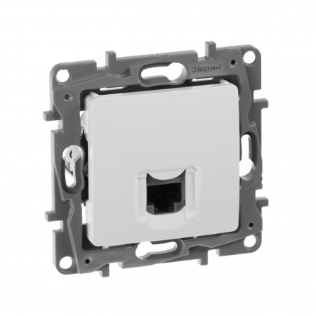 Legrand Etika Белый Розетка комп (RJ45) одинарная 5 категория  UTP