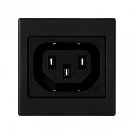 Simon Connect Графит Плата c 1-м разъёмом мама IEC320, 45х45мм