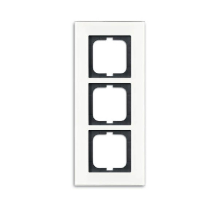 ABB BJE Carat Стекло Белое Рамка 3-я