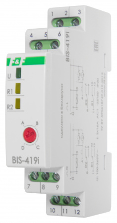 Реле импульc BIS-419i, 2-х секц, многофунк, 230В, 2х16А (160А/20мс), 2НО