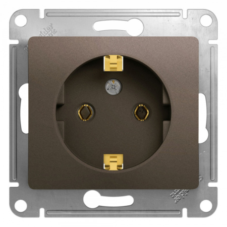 Systeme Electric Glossa Шоколад Розетка с/з, 16А