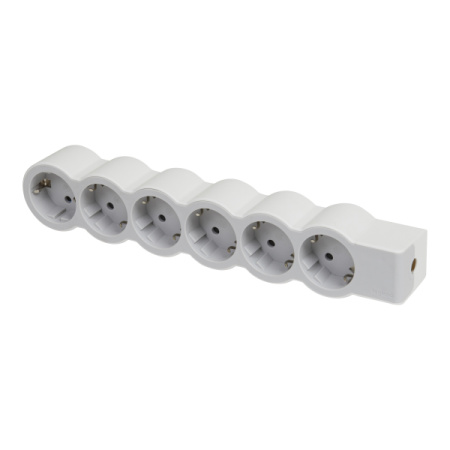 Legrand Revolution Стандарт Бело-серый Удлинитель 6x2К+З, без кабеля