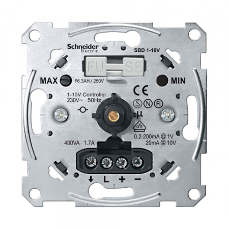Schneider Electric Merten Механизм Светорегулятора 1-10V для люминесцентных ламп, с выкл. 1,7А