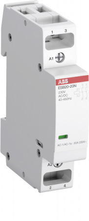ABB Контактор ESB20-20N-04 модульный (20А АС-1, 2НО), катушка 110В AC/DC