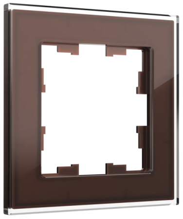 IEK BRITE DECOR Темн.бронза глянц стекло Рамка 1-м РУ-1-2-БрТБ