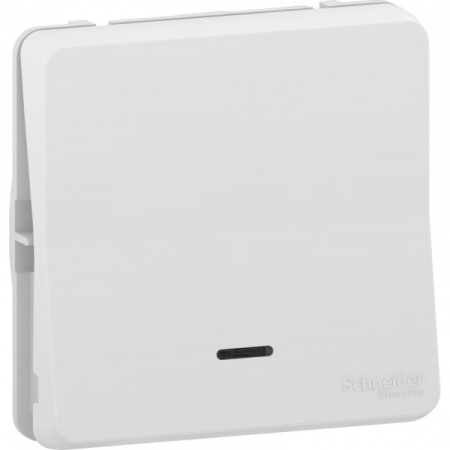 Schneider Electric Mureva Styl Бел Выключатель кнопочный с подсветкой, IP55