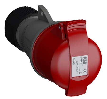 ABB Easy&Safe Розетка кабельная 316EC6,16А,3P+E,IP44,6ч