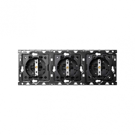 Simon 100 Кит 3 поста механизм 3 розетки Schuko + суппорт