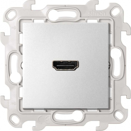 Simon 24 Алюминий Розетка HDMI v1.4