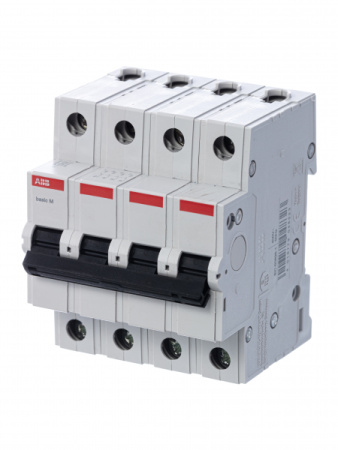 ABB Выключатель автоматический 4P, 10A, C, 4,5кА, BMS414C10