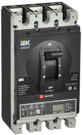 IEK ARMAT Автоматический выключатель в литом корпусе 3P I 85кА 400А эл. пр.